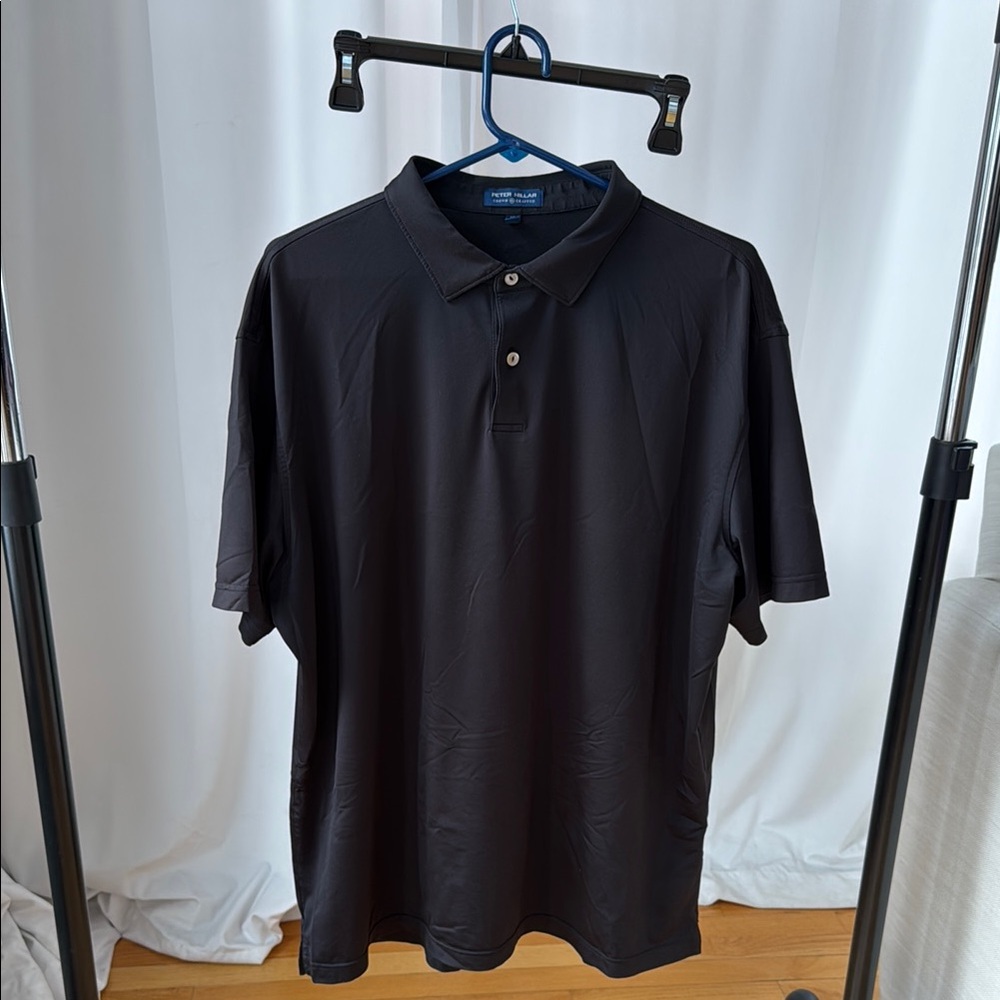 Peter Millar Black Polo Shirt Soft Fabric Classic Design